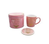 Wonder Woman Women Will Save The World Ensemble De Tasse Rose 13x11cm