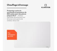Wonderbeam 650 Hybride radiateur infrarouge 60 x 84 cm 650 W minuterie hebdomadaire télécommande