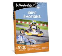 WONDERBOX - 100% Émotions - Coffret Cadeau - Idée Cadeau Aventure | 1 activité sportive au choix - Plus de 1000 expériences - Pilotage ou baptême de GT, karting, kayak, parcours aventure