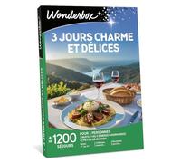 Wonderbox - Coffret Cadeau - 3 Jours Charme et Délices - 1200 Séjours de 2 Nuits en Hôtels 3 et 4 étoiles, Châteaux, Manoirs - pour 2 Personnes - Idée Cadeau Couple Original