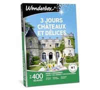 Wonderbox - Coffret Cadeau - 3 Jours Châteaux et Délices - 400 Séjours de charme en châteaux, hotels 3 et 4 étoiles, manoirs, belles demeures en France et en Europe - Idée Cadeau Couple Original