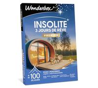 WONDERBOX - Coffret Cadeau - 3 Jours de Rêve Insolite - pour 2 pers. | 2 nuits avec petits déjeuners - Plus de 100 séjours - Bulle, dôme, hutte, cabane, tiny house, bus à l'impériale, roulotte