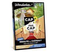 WONDERBOX - Coffret Cadeau - Cap Ou Pas Cap - Insolite Ou Château ? 1 Nuit | 1 nuit avec petit déjeuner - Plus de 3400 séjours - Cabane, yourte, roulotte, tipi ou château, manoir, belle demeure