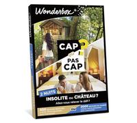 WONDERBOX - Coffret Cadeau - Cap Ou Pas Cap - Insolite Ou Château ? 2 Nuits | 2 nuits avec petits déjeuners - Plus de 2400 séjours - Cabane, yourte, roulotte, tipi ou château, manoir, belle demeure
