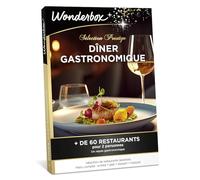 WONDERBOX - Coffret Cadeau - Dîner Gastronomique - Pour 2 pers. | 1 dîner d'exception - Plus de 60 restaurants - Menu complet avec boisson dans un restaurant labellisé