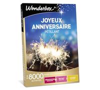WONDERBOX - Coffret Cadeau - Joyeux Anniversaire Pétillant - 1 ou 2 pers. | 1 activité au choix - Plus de 8000 expériences - Dégustation gourmande, instant bien-être ou loisirs