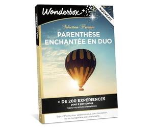 WONDERBOX - Coffret Cadeau - Parenthèse Enchantée en Duo - Pour 2 pers. | 1 séjour ou activité au choix - Plus de 200 expériences - Séjour 5*, soin d'exception, vol en montgolfière avec champagne