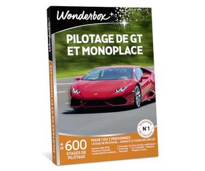 WONDERBOX - Coffret Cadeau - Pilotage de GT et Monoplace - pour 1 ou 2 pers | 1 stage de pilotage jusqu'à 12 tours - Plus de 600 stages - Porsche Cayman, Huracán, Formule 3, Formule Renault