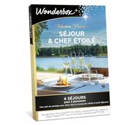 WONDERBOX - Coffret Cadeau - Séjour et Chef Étoilé - pour 2 pers. | 1 nuit avec petit déjeuner et dîner - Plus de 4 séjours - Sélection de séjours de prestige dans 4 lieux remarquables