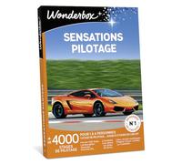 WONDERBOX - Coffret Cadeau - Sensations Pilotage - pour 1 à 6 pers. | 1 stage de pilotage jusqu'à 8 tours - Plus de 4000 stages - Ferrari, Huracán, Porsche, quad, moto, buggy