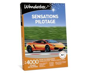 WONDERBOX - Coffret Cadeau - Sensations Pilotage - pour 1 à 6 pers. | 1 stage de pilotage jusqu'à 8 tours - Plus de 4000 stages - Ferrari, Huracán, Porsche, quad, moto, buggy