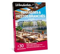 WONDERBOX - Coffret Cadeau - Terrasses & Restos Branchés à Paris - 2 pers. | 1 repas branché - Plus de 10 restaurants - Menu complet avec boisson sur un rooftop, terrasse