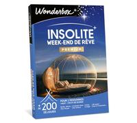 WONDERBOX - Coffret Cadeau - W nd de Rêve Insolite Premium - 2 pers. | 1 nuit avec petit déjeuner - Plus de 200 séjours - Bulle, dôme, pyramide, cabane, kota, lodge, abbaye, bus à l'impériale