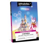 Wonderbox Connect - Coffret Cadeau - Disneyland Paris - Journée en Famille - 4 entrées pour 1 Jour - Parc Disneyland® ou Walt Disney Studios® - Parc à thème - Validité 27 Mois