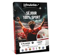 Wonderbox Connect - Coffret Cadeau - Séjour 100% Sport - 2 Places pour 1 Match de Football, Rugby, Handball, Basketball au Choix - 1 Nuit d'hôtel pour 2 - Validité 27 Mois
