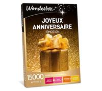 Wonderbox Coffret cadeau Joyeux Anniversaire Émotion 2 personnes 24 mois Multi-activités