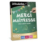 WONDERBOX - Merci Maîtresse - Coffret Cadeau - Idée Cadeau Multi Activités | 1 activité au choix - Plus de 12000 expériences - Séjour authentique, repas délicieux, soin relaxant ou loisirs