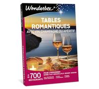 Wonderbox - Tables Romantiques Avec Vin, Champagne Ou Apéritif - Coffret Cadeau - Idée Cadeau Gastronomie