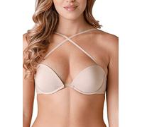 Wonderbra - Multiplunge - Soutien-gorge de tous les jours - Coque - Uni - Femme - Beige - FR : 95D (Taille fabricant : 80D)