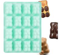 Wondercook - Moule en silicone pour patisserie 16 OURSONS en guimauve, chocolat, gateaux ou cake. Recettes offertes ! Qualité professionnelle