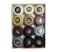 Wonderfil Eleganza #8 Collection de fils à broder en coton perlé, neutres