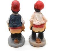 WONDERFUL 2 figurines de crèche catalanes, 6,5 cm, lot de 2 bergers traditionnels, statuettes décoratives. L'homme qui fait . statuette chiante. Scène de Nativité. 3 rois.