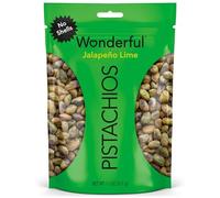 Wonderful Pistachios Jalapeño Sachet refermable de noix aromatisées citron vert 325 ml - Noix épicées - Collations protéinées - Agrafes de garde-manger sans gluten - Collations saines