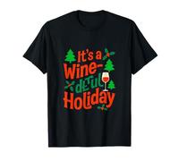 Wonderful Time for Wine Christmas Drinker Humour T-Shirt