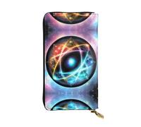 Wonderful Universe Portefeuille long en cuir à motifs (19,1 x 10,4 cm) | Compartiment multifonction extra large | Excellent cadeau