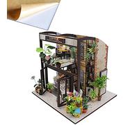 WonDerfulC Kit maison de poupée miniature en bois 3D avec housse anti-poussière et mouvement pour la famille et les amis