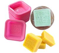WonderfulC Lot de 10 moules à savon faits à la main en silicone, moule à gâteau, moule à chocolat, moule en silicone fait à la main pour argile polymère