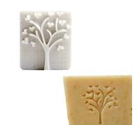 WonDerfulC Mini tampon en résine naturelle faite à la main avec motif de savon - Mini tampon en résine naturelle - Mini tampon en résine (cœur de pêche)