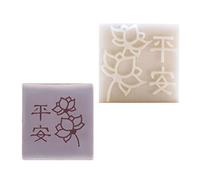 WonDerfulC Mini tampon en résine naturelle pour sceau de savon fait à la main en résine naturelle Motif lotus sans danger