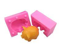 WonDerfulC Moule à gâteau en silicone 3D en forme de cochon pour savon, pâte à modeler, plâtre, chocolat