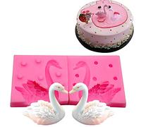 WonDerfulC Moule en silicone 3D en forme de cygne pour décoration de gâteau en forme d'oiseau, moule à chocolat, moule à bougie en résine et argile