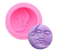WonDerfulC Moule en silicone fait à la main pour savon, poterie, plâtre, savon, visage de lune