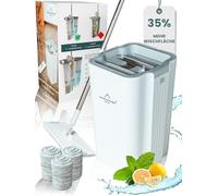 WONDERHOME Set de serpillères avec seau - Balai avec système innovant à 3 compartiments - Essuie-glace avec grand seau de nettoyage - Kit de serpillère - Balai avec fonction essorage - TripleClean