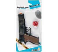 WONDERKIDS - A1400067 - Revolver Colt 8 Coups, Amorces - Pistolet à pétards 16cm - Fourni avec 12 amorces de 8 coups