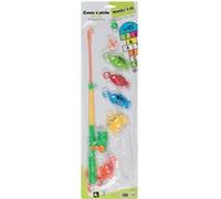 Generique Canne à pêche jouet A1400131 41 cm 6 poissons Multicolore