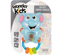 Wonderkids Hochet Animal Musical avec Lumière et Son, Jouet d'Éveil pour Bébé 6 Mois et Plus, Modèle Aléatoire