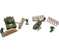 Wonderkids WDK Partner Ensemble Militaire avec Tank, Hélicoptère, Soldats et Accessoires, Plastique, 12 Pièces, Thème Militaire, 3 Ans et Plus