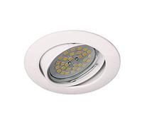 Wonderlamp 10 pcs Basic Paquet de spots Encastrés Ronds Orientable avec support d'ampoule GU10, Blanc, Ø8,5x1,5 cm