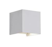 Wonderlamp - Applique LED extérieure Leva 10 W, 2 lumières, 3000 K, angle lumière orientable, étanche IP54, applique moderne, blanc
