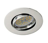 Wonderlamp Basic W-E000017 - Spot encastrable rond chrome, il inclut douille GU10, diamètre 8 x 1,5 cm