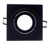 wonderlamp Classic Spot encastrable carré pivotant GU10, noir, 1 unité