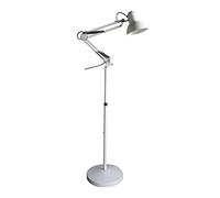 Wonderlamp - Lampadaire articulé Avati, lampe sur pied blanc, hauteur réglable, corps et tête articulée, 1 ampoule E27