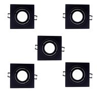 Wonderlamp W-E000116 Spot encastré carré, Aluminium, Noir, Pack 5