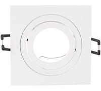 Wonderlamp W-E000144 Spot encastré carré, Aluminium, Blanc, 10 UNIDADES