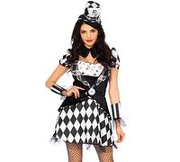 Wonderland - Mad Hatter Costume Femme Noir Blanc Taille M