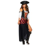 Wonderland - Pretty Pirate Costume pour femme Noir Rouge Taille S